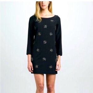 🛍️Consignment Bag 2 Tiana B Slinky Beaded unlined black dress 10